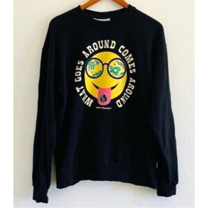 Parks Project Sweatshirt 100% Organic Cotton Black Crew Gorpcore Crew Sz Large